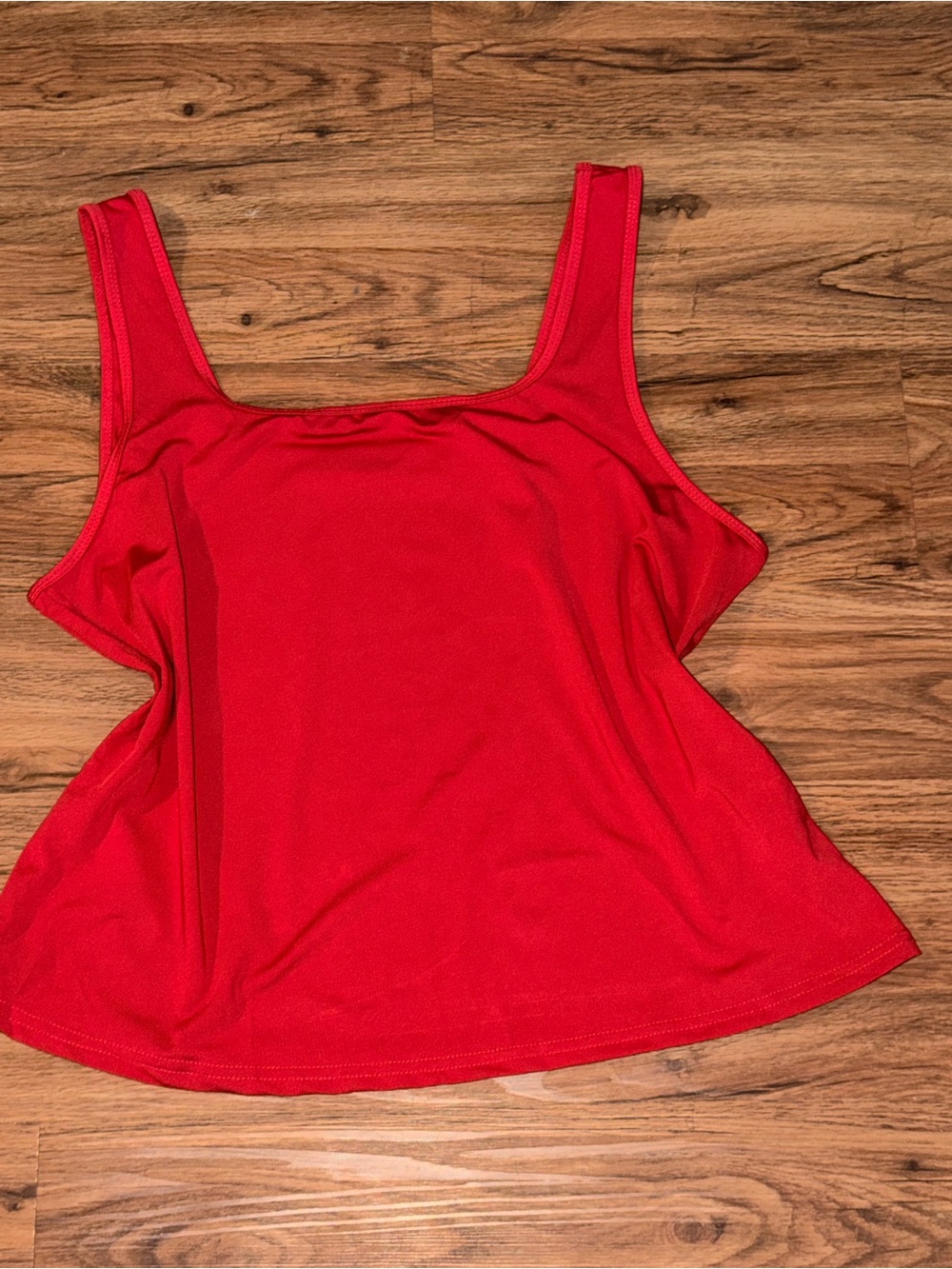 Women's Red Tank Top - Classic Scoop Neck